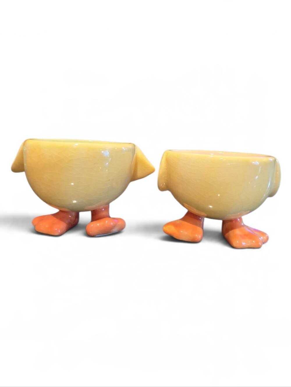 Egg Cups Duck Feet 2" x 2" Set of 2 Easter Whimsical Farmhouse Decor